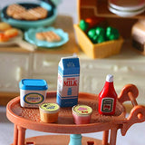 BARMI 5Pcs/Set Miniature Food Cute Realistic Resin Tiny Milk Ketchup Cans Food Plastic Model Toy for Kids,Perfect DIY Dollhouse Toy Gift Set A