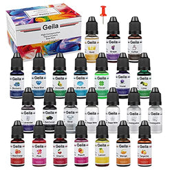 Alcohol Ink Sets - 24 Bottles Vibrant Colors Alcohol-Based Inks, High Concentrated Epoxy Resin Paint Colour Dye, Great for Resin Petri Dish, Coaster, Art Painting, Tumbler Cup Making,Resin dye