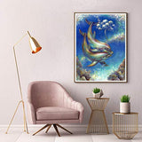 Kaliosy 5D Diamond Painting Ocean by Number Kits, Paint with Diamonds Art Colored Sea Pig DIY Full Drill, Crystal Craft Cross Stitch Embroidery Decoration 30x40cm（12x16inch）
