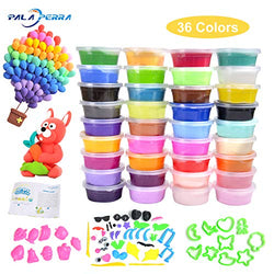 PALA PERRA Modeling Clay, 36 Bright Colors Air Dry Clay for Kids, Soft & Safe Magic Clay Kit with Accessories, Tools, Tutorials, Modeling Air-Dry Clay Best Gift for Boys and Girls