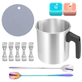 DIY Candle Making Kit Supplies for Adults and Beginners - Candle Making Pouring Pot, Candle Making Pitcher, Aluminum Construction Wax Melting Pot with Dripless Heat-Resisting Handle& Pouring Spout (9)