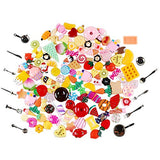 NWFashion 112PCS Miniature Decor Dessert Pastry Toy Food Cake Topper Shoe Decoration Charms(Food)