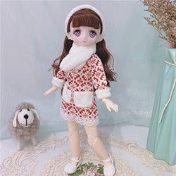 EastMetal 1/6 BJD Dolls Ball Jointed Doll SD Dolls Mechanical Joint Body with Full Set Clothes Shoes Wig Makeup for Birthday Wedding Pretty Doll Series(Color:F)