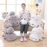 35-65 Kawaii Lying Cat Plush Toys Stuffed Cute Cat Doll Lovely Animal Pillow Soft Cartoon Toys for Children Girls (Grey Close Eyes,35cm)