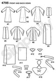 Simplicity 4795 Historical and Biblical Costume for Adults and Teens by Andrea Schewe, Sizes A (XS-XL)