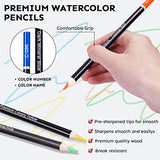 160 Watercolor Pencils Set with 12 Pcs Tools,Soft Core Water Colored Pencils with Carry Bag,Multi Colored Art Drawing Pencils,Color Pencils Ideal for Coloring,Blending and Layering,Art Supplies