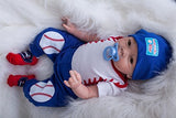 iCradle Real Life 22inch 55cm Reborn Baby Doll Soft Silicone Baby Boy Doll Toy for Ages 3+