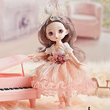 EastMetal 1/8 BJD Dolls 9 Inch Anime Doll SD Dolls ob11 Ball Jointed Doll with Full Set Clothes Shoes Wig Makeup for Romantic Valentine's Day Gift - Manga Doll Collection(Color:Any Two)