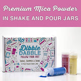Mica Powder 24 Color Shake Jars - Huge 240g/8.47oz Set - Premium Cosmetic Grade Mica Pigment Powder for Epoxy Resin, Soap making, Slime, Bath Bombs, Polymer Clay, Tumblers, Makeup, Lip Gloss, Nail Art