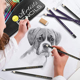 Drawing Pencil Set 60 Pieces,Contains Coloured,Sketch,Drawing,Watercolour,Charcoal Pencils,Senior artist pencil.