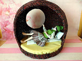 1:3 scale egg home BJD SD chair handmade wicker garden, ball cocoon furniture for 60 cm doll Feeple FID