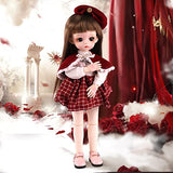 UCanaan 1/6 BJD Dolls Clothes Set for 11.5In-12In Fashion Jointed Dolls 30cm Poseable Dolls-Cape Skirt