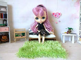 Dollhouse Miniature Rug, Floor Carpet. Coral Fluffy Mat Roombox Diorama. Blanket