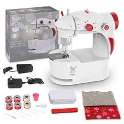 KPCB Sewing Machine for Beginners with DIY Bag Material (Red)