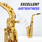 Donner Alto Saxophone DAX-21, Gold Lacquer E Flat Sax with Full Kit Travel Bag, Foldable Stand and Cleanning Kit, for Beginner/Students, Top Quality Brass Engraving and Gorgeous Sound