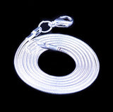 Snake Chain Necklace White Brightening 24pcs 925 Silver Plated 1.2mm DIY Shining Link with