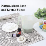 Complete Soap Making Kit for Adults, Natural Loofah Soap DIY Making Mold for Beginners Kit Include Soap Base, Rose Oil Types , Mica Powder and More