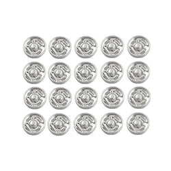 uxcell Metal Coat Clothes Sewing Invisible Clip Buttons 20 Pcs