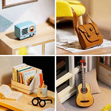Spilay DIY Dollhouse Miniature with Wooden Furniture,Handmade Japanese Style Home Craft Model Mini Kit with &LED,1:24 3D Creative Doll House Toy for Adult Teenager Gift (QT007)