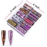Nail Art Foil Glue Gel with Starry Sky Star Foil Stickers Set - Suncharm Holographic Nail Art Tips Transfer Stickers DIY Decoration, UV LED Lamp Required …