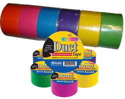 Bazic Fluorescent Colored Duct Tape, Assorted Colors, Pack of 6, 1.89-inch x 10 Yard