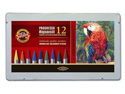 Koh-I-Noor Hardtmuth Progresso Aquarell, set of woodless aquarell coloured pencils 8782 12pcs