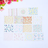 WOKOTO 50Pcs Self-adhesive 3D Nail Stickers Flower Nail Decals For Women Girls Kids Floral Sticker Sheets With Tweezers