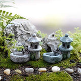 DAWEIF Vintage Artificial Pool Tower Miniature Fairy Garden Home Houses Decoration Mini Craft Micro Landscaping Decor DIY Accessories