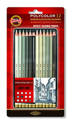 Koh-i-noor Polycolor 12 Artists' Coloured Pencils 3822/13