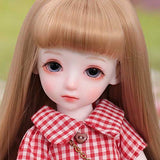 ZDD BJD Handmade Doll Clothes, Doll Collar Pink Plaid Suit Dress for 1/6 SD Girl Dolls Clothes Accessories (No Doll)
