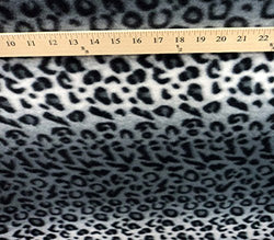 Polar Fleece Fabric Prints Animal PrintBlack Leopard/60 Wide/Sold by the Yard N-025