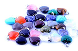 Heart Pendants 20pcs Small Love 0.63inch Charms Crystal Heading Chakra Stone Pendants for