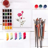 12 Pieces Assorted Size Mini Art Canvas Stretched for Craft Painting Drawing (4 Inches/ 6 Inches/ 8 Inches/ 10 Inches)