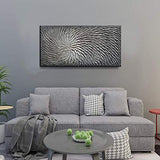 YaSheng Art - 24x48 Inch Large Abstract Art Oil Paintings on Canvas Gray Gradient color Abstract Artwork Modern Home Decor Canvas Wall Art Ready to Hang for Living Room Bedroom