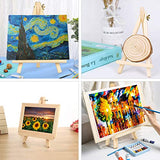 Dolicer Wooden Easel Stand, 1 Pack 9.5" Adjustable Tabletop Easels, Wood Small Easels for Painting Canvas, Portable Art Easel for Kids Adults Artists Painting, Displaying Photos