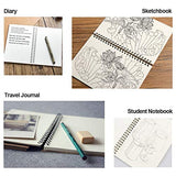 Spiral Sketch Book Kraft Cover Blank Sketch Pad Wirebound Sketching for Drawing Painting 8.5x11-Inch (1 Pack) 200 Pages/ 100 Sheets