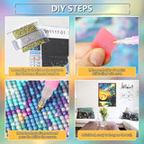 Diamond Painting Kits,Diamond Art Kits 2 Pack, Diamond Painting Kits for Adults, Diamond Art 12x16" ,Moon Diamond Dot for Wall Decor