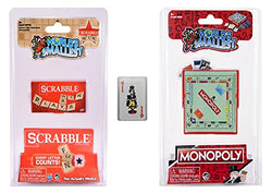 World's Smallest Scrabble - World's Smallest Monopoly - Miniature Playing Cards - Bundle Set of 3