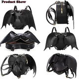 Makerfire Novelty Black Bat Wings Backpack Wing Gothic Goth Punk Lace Lolita Bag