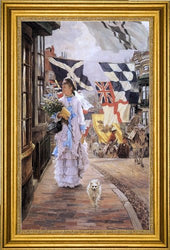 Art Oyster James Tissot A Fete Day at Brighton - 18.05" x 27.05" Premium Canvas Print with Gold Frame