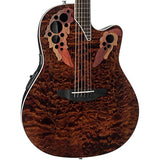 Ovation Celebrity Elite Plus Quilted Maple Top Acoustic-Electric Guitar, Tiger Eye
