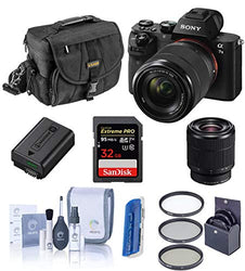 Sony Alpha a7II Digital Camera with FE 28-70mm f/3.5-5.6 OSS Lens - Bundle with Camera Case, 32GB Class 10 SDHC Card, Filter Kit (UV/CPL/ND2), Clean Kit, SD Card Reader, Card Wallet