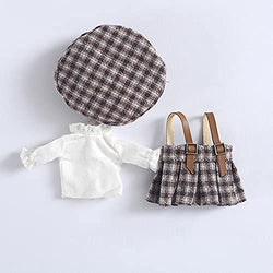 XiDonDon Doll Clothes Lovely Lattice Shirt and hat and Skirt or Pants for Ob11,Mollys,1/12 BJD Doll Accessories (white2)