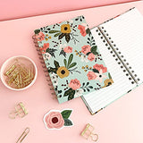 Zynshe Spiral Journal and Vinyl Sticker - A5 size (5.75” x 8.25”) - Hardcover, 160 Lined Pages (80 sheets front and back), Double Spiral Notebook Binding - Great Journal Notebooks for Women, Teens, Girls