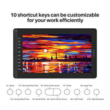 2021 HUION KAMVAS 16 Graphics Drawing Tablet with Full-Laminated Screen Android Support Graphic Monitor Pen Tablet with Battery-Free Stylus Tilt 10 Express Keys Adjustable Stand -15.6 Inch Pen Display
