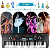 61 Keys Keyboard Piano, Electronic Digital Piano with Built-In Speaker Microphone, Portable Keyboard Gift Teaching for Beginners，piano keyboard for kids