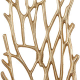 Deco 79 Aluminum Coral Inspired Wall Decor, Set of 2 11" W, 33" H, Gold