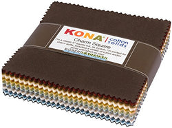 Kona Cotton Solids Neutral Charm Square 85 5-inch Squares Charm Pack Robert Kaufman CHS-695-85