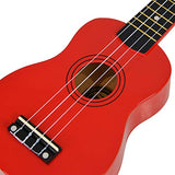 3rd Avenue Soprano Ukulele for Beginners with Gig Bag – Red