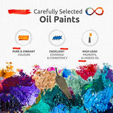 Oil Paints for Artists - 8 x Large 45ml Tubes - Impressionist Palette of Eco-Friendly, Non-Toxic, Lightfast Paint with Exceptional Pigment Load - The Infinity Series by ZenART
